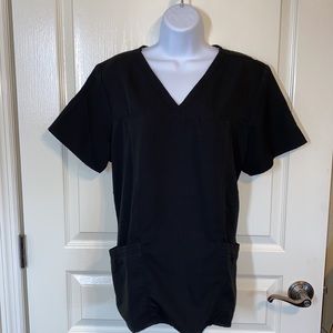 Maven Blossom Black Scrub Top